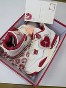 Air Jordan 4 Valentine's Day Pale Ivory Sierra Red