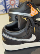Air Jordan 1 Low Black Sail Metallic Gold Silver