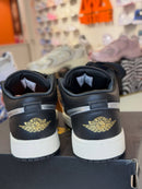 Air Jordan 1 Low Black Sail Metallic Gold Silver