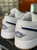 Air Jordan 1 Low GS White Neutral Grey Midnight Navy