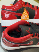 Air Jordan 1 Low Patent Varsity Red Black