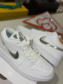 Air Jordan 1 Low White Silver