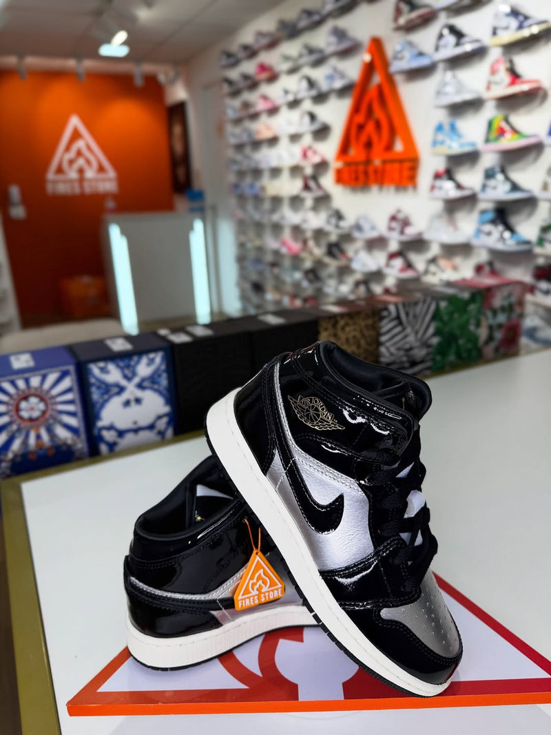 Air Jordan 1 Mid Black Silver