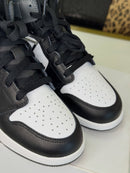 Air Jordan 1 Mid Black White Iron Grey