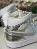 Air Jordan 1 Mid Metallic Silver
