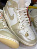 Air Jordan 1 Mid Metallic Team Gold