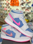 Air Jordan 1 Mid Denim Sequin