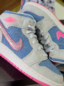 Air Jordan 1 Mid Denim Sequin