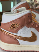 Air Jordan 1 Mid SE Red Stardust White