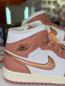 Air Jordan 1 Mid SE Red Stardust White