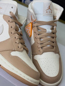 Air Jordan 1 Mid Tan Toe