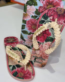 Dolce&Gabbana x Havaianas Chinelo Top Florals Rosa Ballet