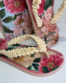 Dolce&Gabbana x Havaianas Chinelo Top Florals Rosa Ballet