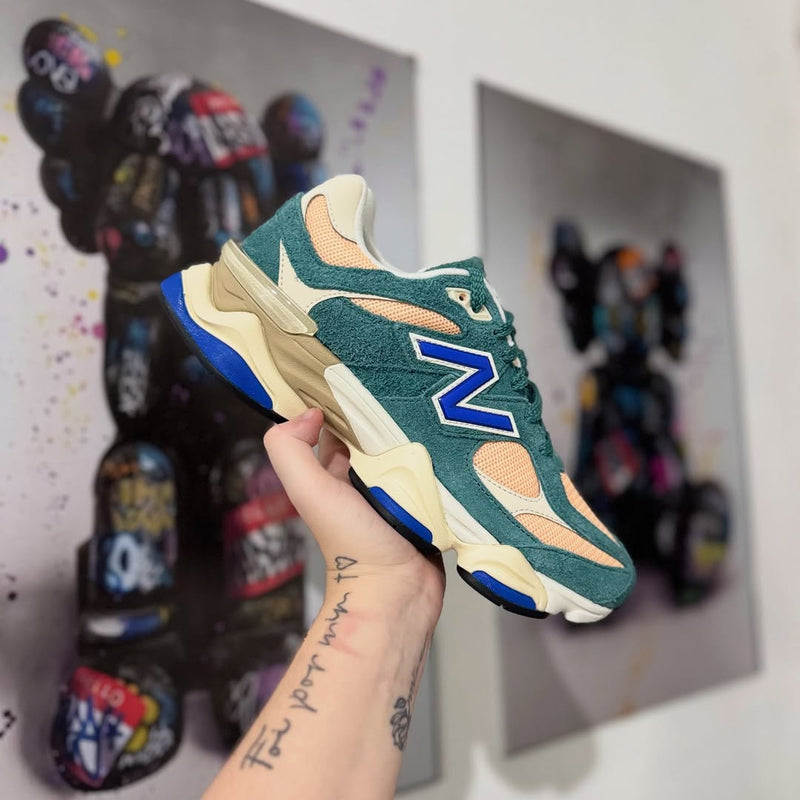 New Balance 9060 Spruce Peach Blossom Team Royal