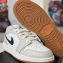 Air Jordan 1 Low White Neutral Grey Midnight Navy
